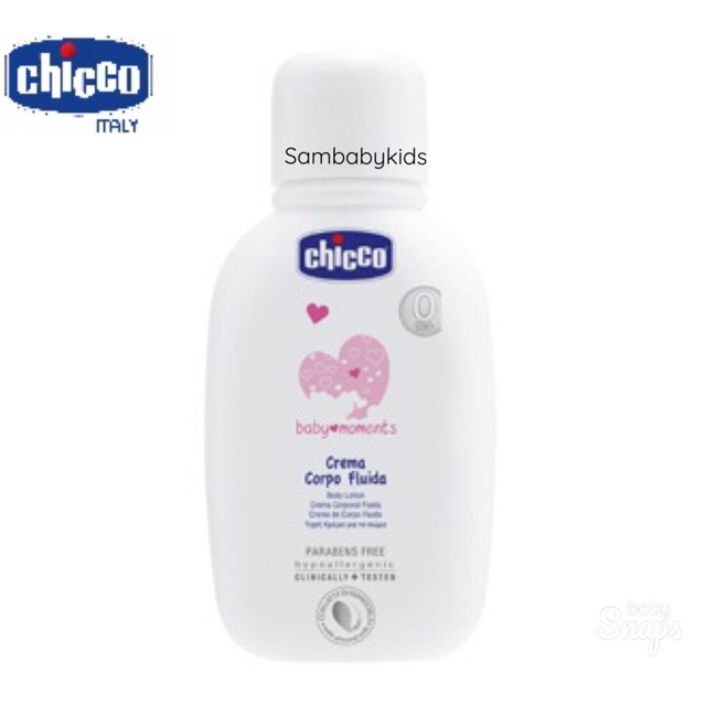 Sữa Dưỡng Thể Chiết Xuất Hạnh Nhân 0M+ CHICCO Chai Du Lịch 50ML