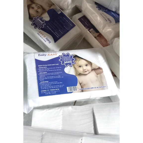 Combo 4 gói Khăn khô đa năng EASY 300gr, An toàn cho trẻ sơ sinh, Vải dày, Siêu mềm mịn, Giá Gốc, Siêu Tiết Kiệm.