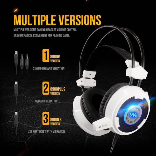 Tai nghe Game Thủ, có Mic, WM 8900L Headphone game có Led I Gaming Headphone WangMing 8900L Techzone