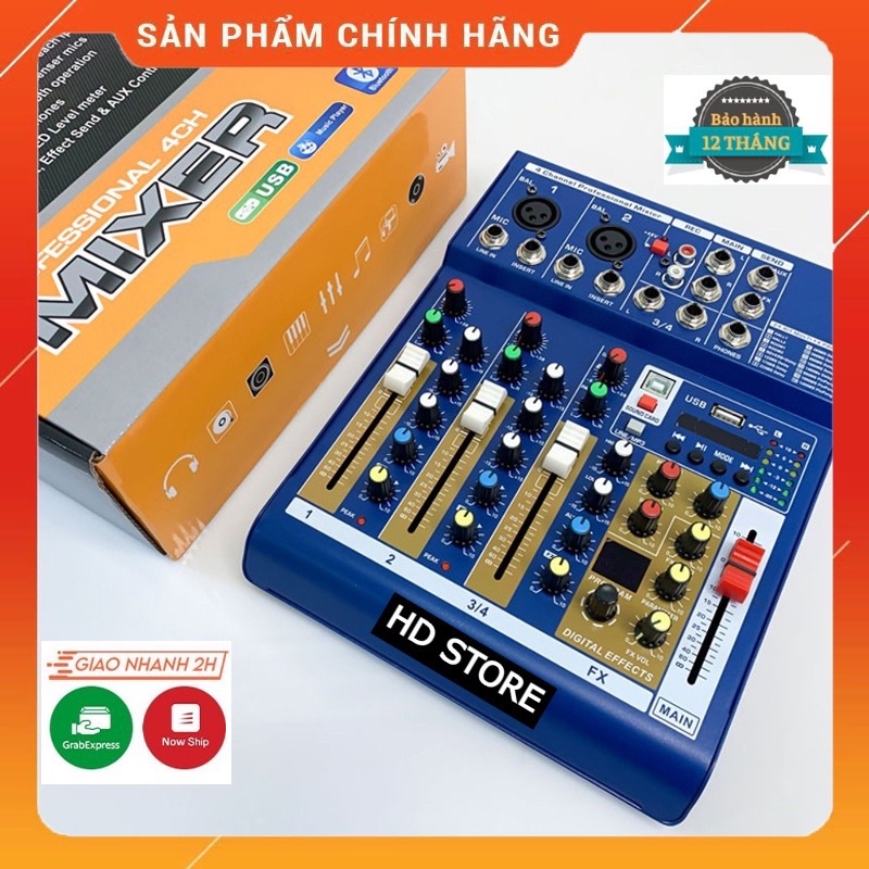 Bàn trộn Mixer Yamaha F4 Pro - Tích hợp vang số 16 chế độ vang - Tích hợp soundcard livestream