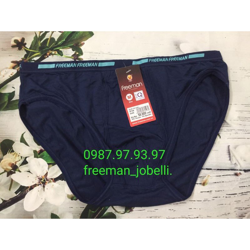 quần xì nam size bình thường đến size đại Freeman 6040-6050,giá cty 69k-bán 45k,quần sịp cotton lụa[hình thật + video