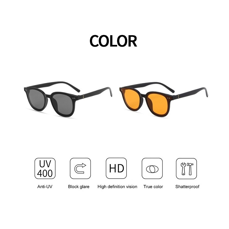 Kính mát JIUERBA 3045 gọng hình oval chống tia UV400 phong cách Hàn Quốc thời trang cho nam nữ