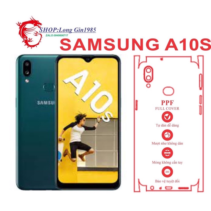 Samsung A10S miếng dán trong Ppf mặt sau và mặt trước chống va đập tốt chống trầy xước cao