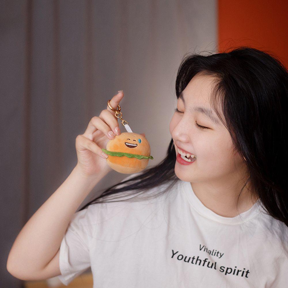 Móc Khóa Hình Hamburger Nhồi Bông Xinh Xắn