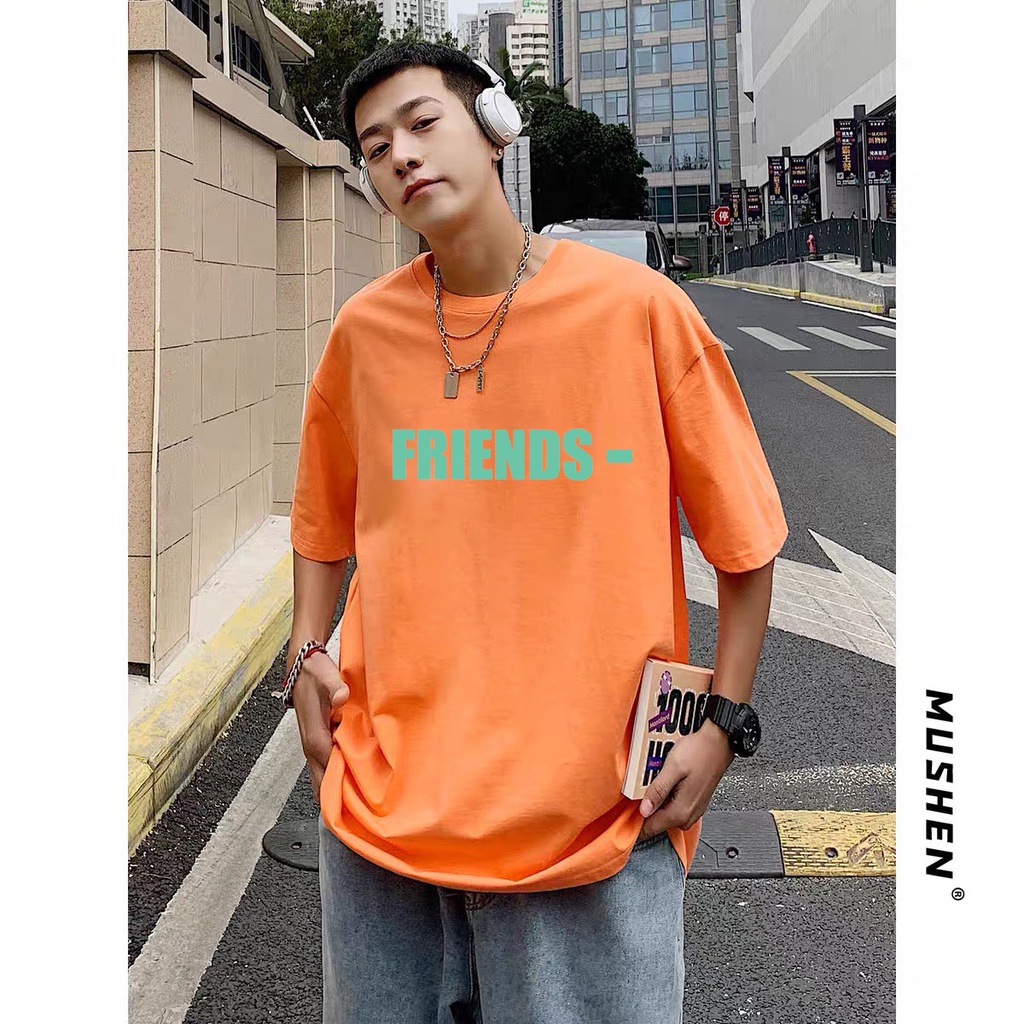 Áo Thun V FRIENDS Tay Lỡ Chất 100% Cotton Cao Cấp Form Rộng Đẹp Unisex Mặc Đôi Mặc Cặp Cho Nam Nữ
