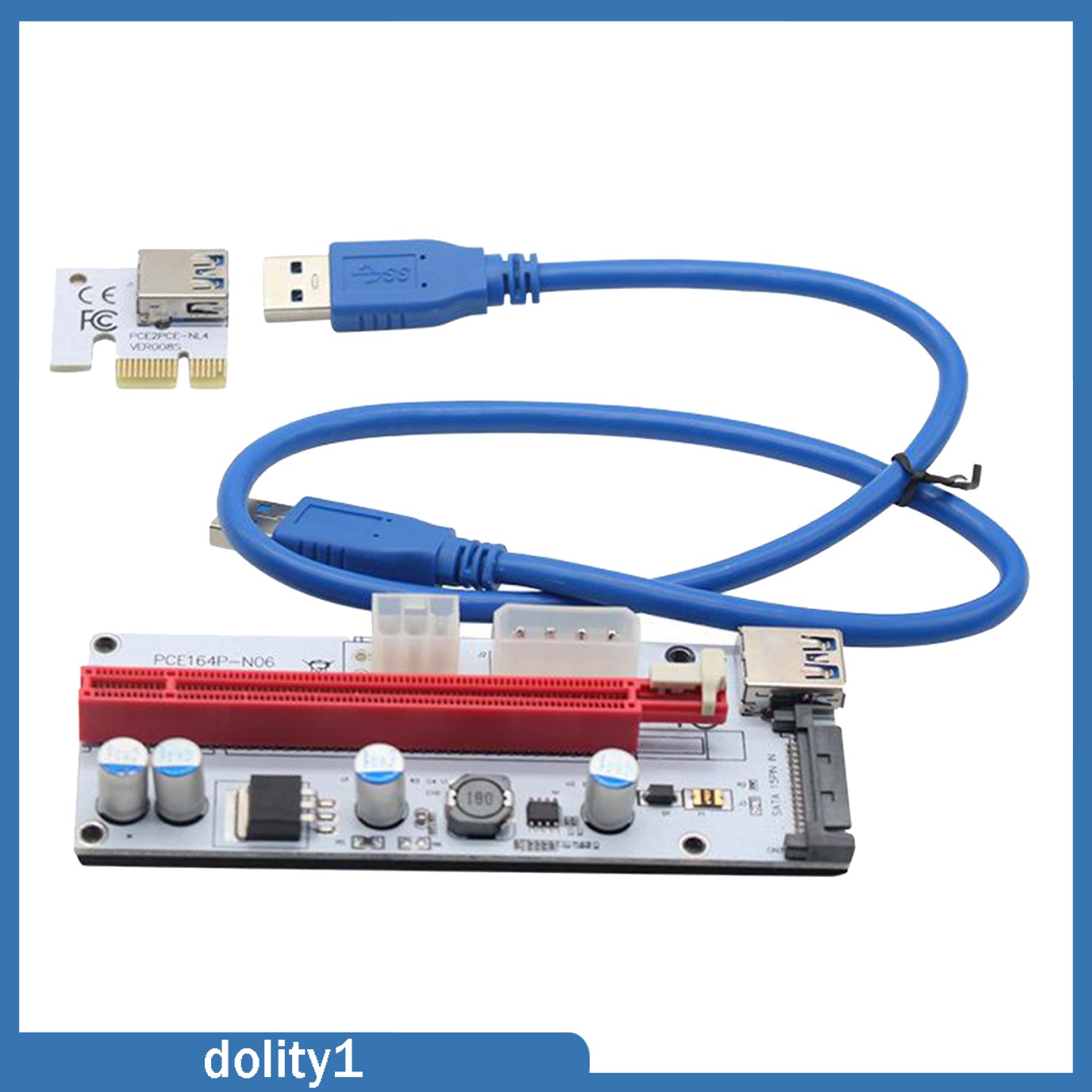 Card Chuyển Đổi Pci-E Riser Card 008s 4pin Sata 6pin 1x Sang 16x Usb3.0 Chất Lượng Cao | BigBuy360 - bigbuy360.vn