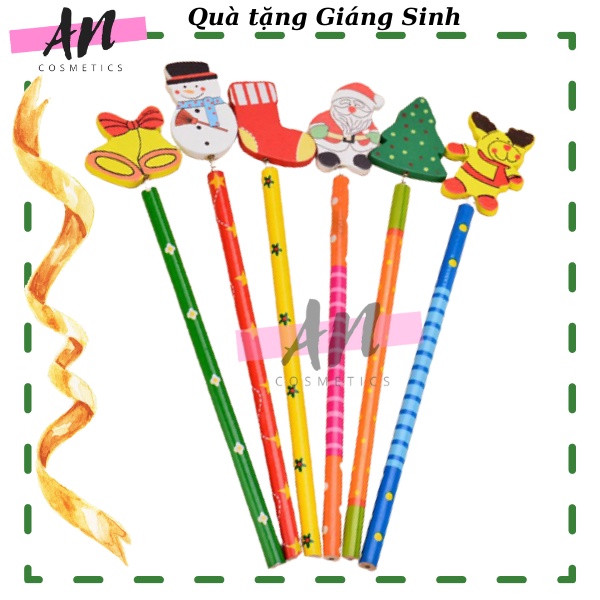 [Qùa tặng] Bút chì noel bút chì giáng sinh bằng gỗ (ngẫu nhiên)