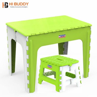 Combo Bàn Xếp Duy Tân No.947 và Một Ghế Lùn Xếp Duy Tân No.944
