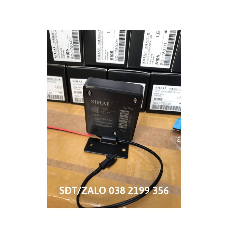 Đồng hồ báo nhiệt độ nước động cơ và báo điện bình acquy SIHAI cao cấp loại vuông