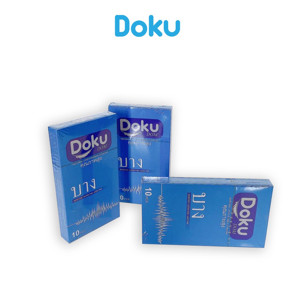 Bao Cao Su Siêu Mỏng DoKuDom Bạc Hộp 3-10 Chiếc - Hàng Chuẩn Thái Lan
