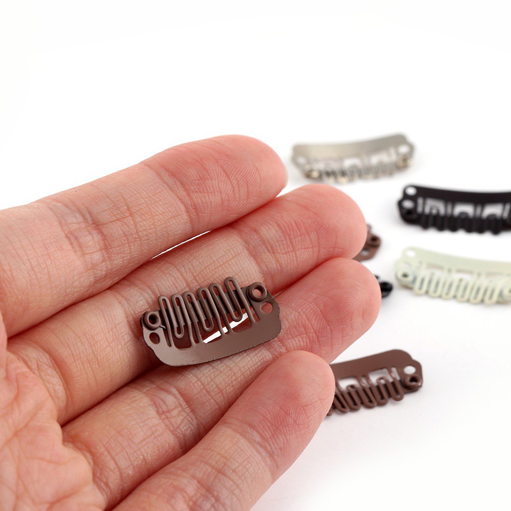 [Hàng mới về] Set 10/ 20/ 50 kẹp nối tóc giả kim loại hình chữ U nhiều màu sắc tùy chọn dành cho phái đẹp