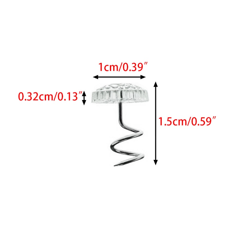 Set ghim cài dạng xoắn màu sắc trong suốt hỗ trợ cố định bọc đệm ghế sô pha/ giường ngủ tiện dụng