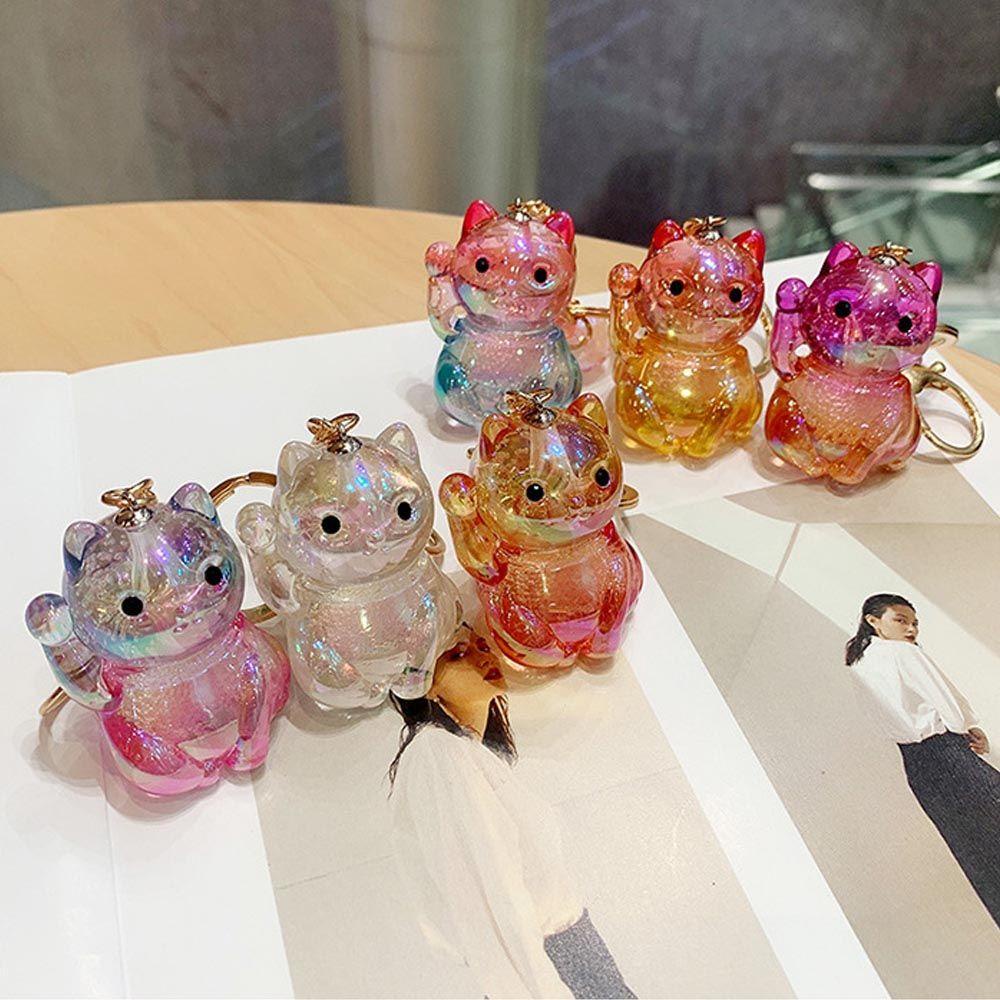 Móc Khóa Acrylic Họa Tiết Hoạt Hình May Mắn Phong Cách Hàn Quốc