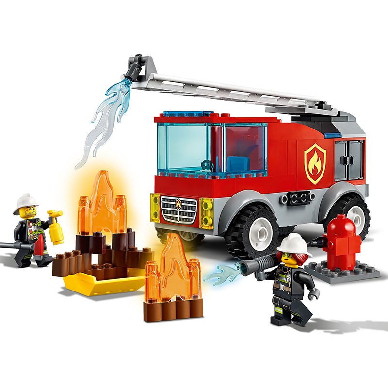 【LEGO] Các khối Lego 60280 xe cứu hỏa thang bộ thành phố lắp ráp đồ chơi cậu bé 2021 sản phẩm mới