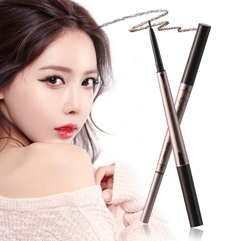 [Hàng mới về] Bút kẻ mắt vẽ chân mày Music Flower hai đầu lâu trôi chống nước màu sắc thời trang