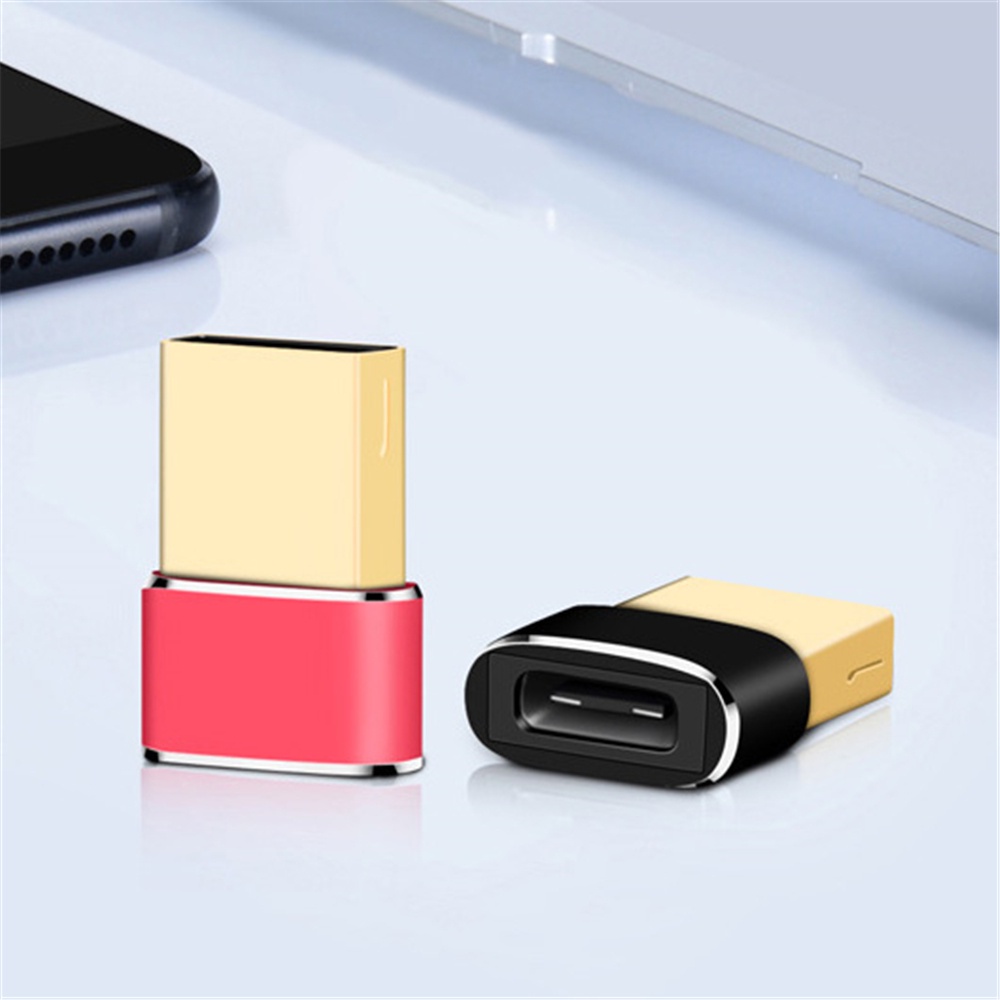 Đầu Chuyển Đổi Otg Micro Usb Sang Type C Bằng Hợp Kim Nhiều Màu Sắc