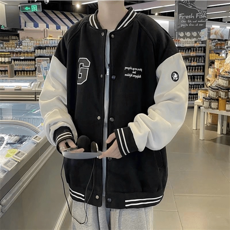 ÁO KHOÁC BOMBER HỌA TIẾT CHỮ G NỔI PHONG CÁCH ÂN TƯỢNG ĐẲNG CẤP