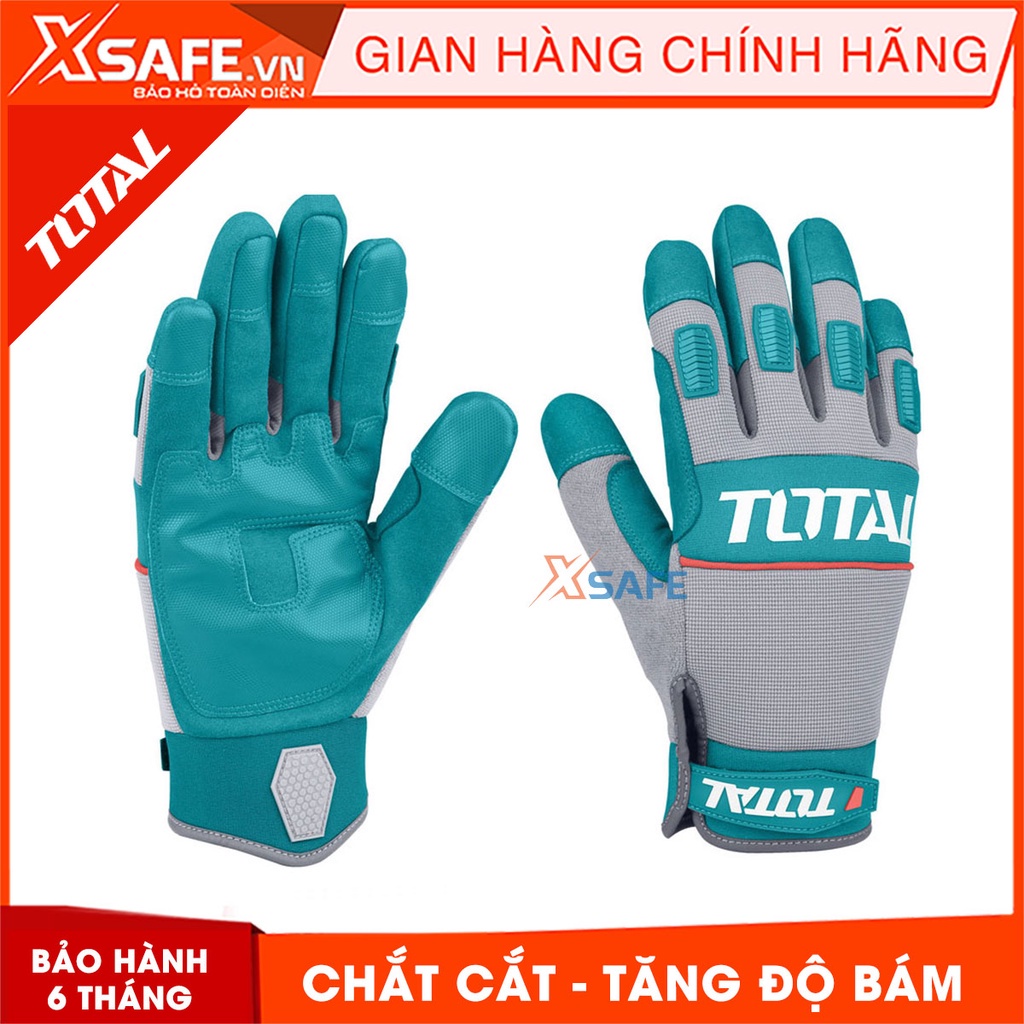 Găng tay bảo hộ lao động cao cấp TOTAL TSP1806 Bao tay cơ khí chống cắt, trơn trượt, mài mòn, thấm hút mồ hôi cách nhiệt