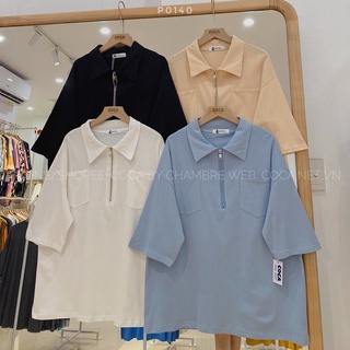 🌀 Áo thun áo phông POLO khoá kéo vải cotton mỏng mát
