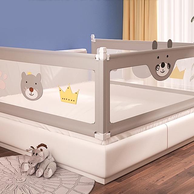 - Thanh chắn giường cao cấp bản cải tiến chỉ cần ấn 1 bên-2 bên tiện lợi