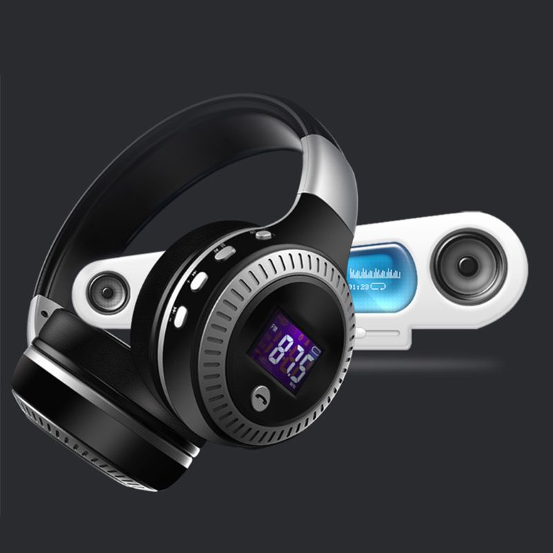 Tai Nghe Bluetooth Không Dây zzz B19 Kiểu Dáng Thể Thao Có Màn Hình Hiển Thị LCD