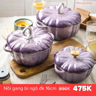 Nồi gang Happiness tráng men cao cấp - Hàng có sẵn