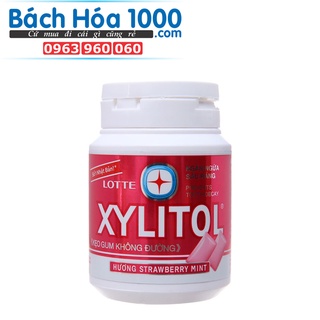 Kẹo cao su - kẹo sigum Lotte Xyliton hũ 58g - Cool mint/Strawberry mint/Lime mint