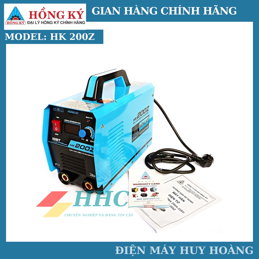 Máy hàn que điện tử Hồng Ký HK 200Z hàn điện yếu từ 180v