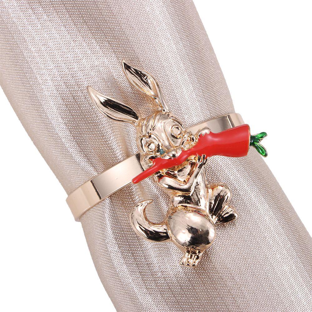 Jane Vòng Kẹp Khăn Ăn Hình Thỏ Phục Sinh Trang Trí Nhà Hàng / Tiệc Cưới