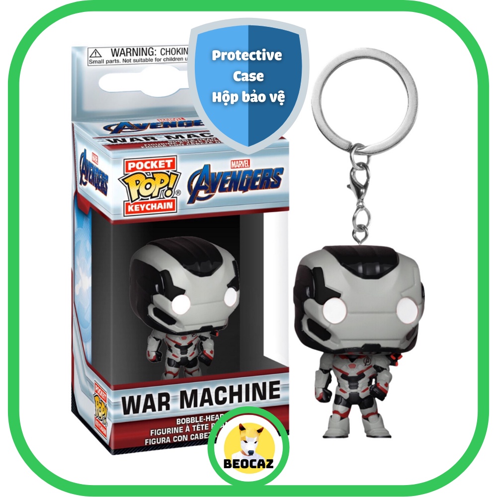 [Ship Hỏa Tốc][Full Box] [Tặng Hộp Bảo Vệ] Móc khoá Funko War Machine phiên bản Avengers Biệt đội siêu anh hùng - Marvel