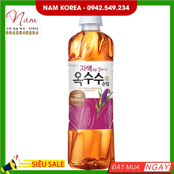 [WOONGJIN] NƯỚC TRÀ RÂU NGÔ 500ML - [웅진] 옥수수염차 500ML