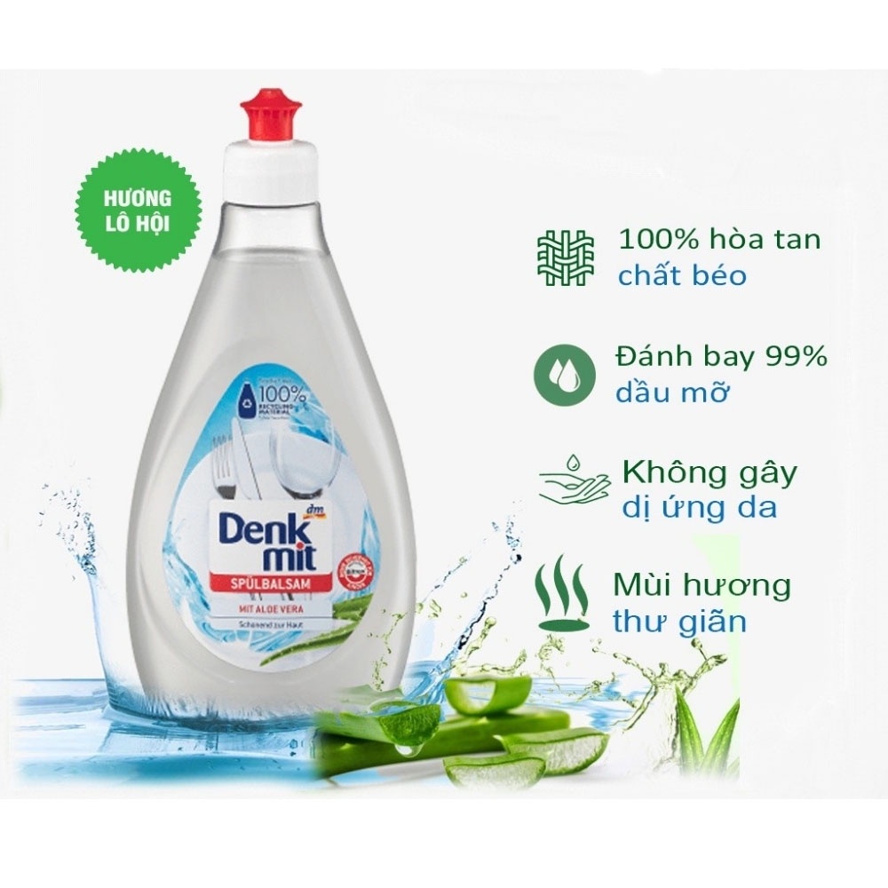 Nước rửa chén bát Denkmit 500ml chiết xuất thiên nhiên