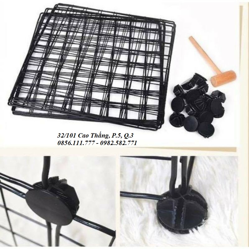Tấm lưới sắt sơn tĩnh điện lắp ghép làm giá- tủ- kệ đa năng 3 màu HỒNG, TRẮNG,ĐEN