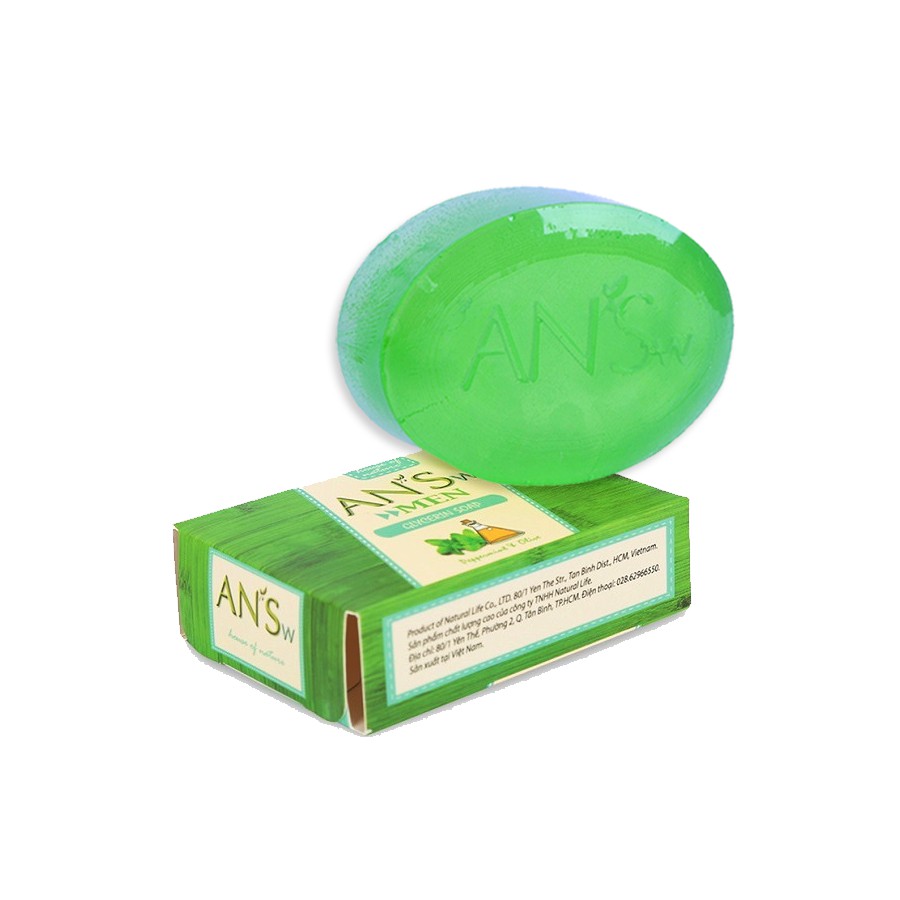 Combo 2 Xà Phòng Thiên Nhiên AN'Sw Tinh Dầu Bạc Hà - 100g