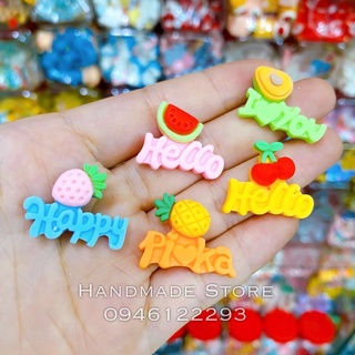 Charm chữ hoa quả