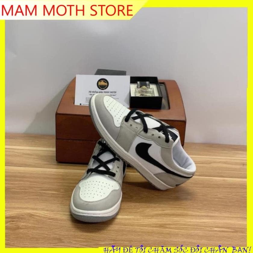 Thanh Lý Giày thể thao sneaker jd1 xám cổ thấp full size nam bản trung cao cấp sh