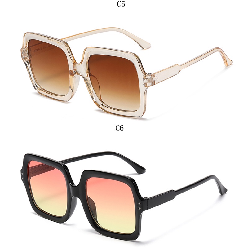 Kính Chống Nắng Chống Tia UV Hình Vuông Màu Gradient Thời Trang Hàn Quốc Cho Nữ