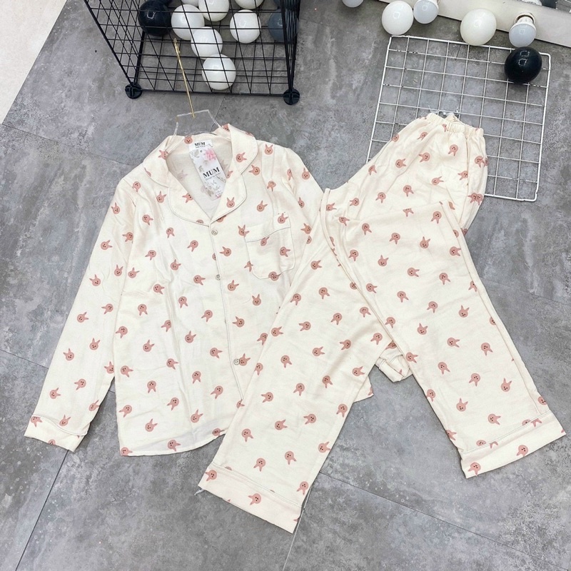 Bộ Pijama Chất Tuyết Nhung Mặc nhà nữ hoạ tiết Xinh Đồ Ngủ Thu Đông