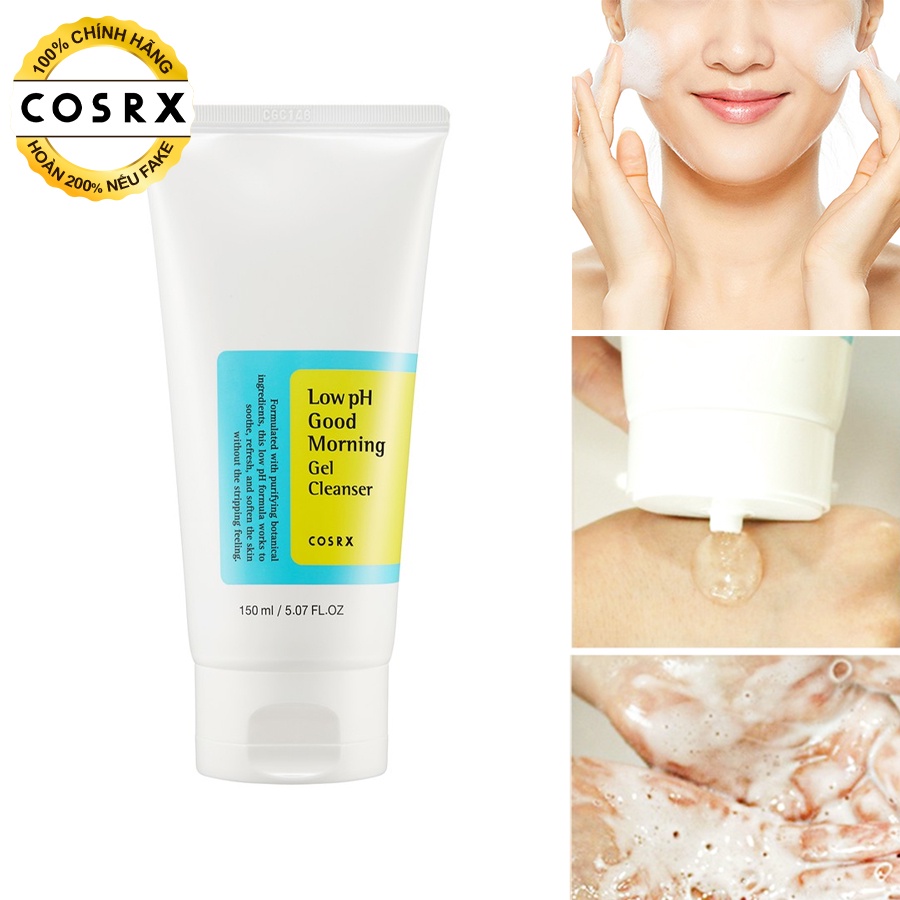 Sữa Rửa Mặt Cosrx Low PH Good Morning Gel Cleanser Tinh Chất Trà Xanh Dạng Gel 150ml