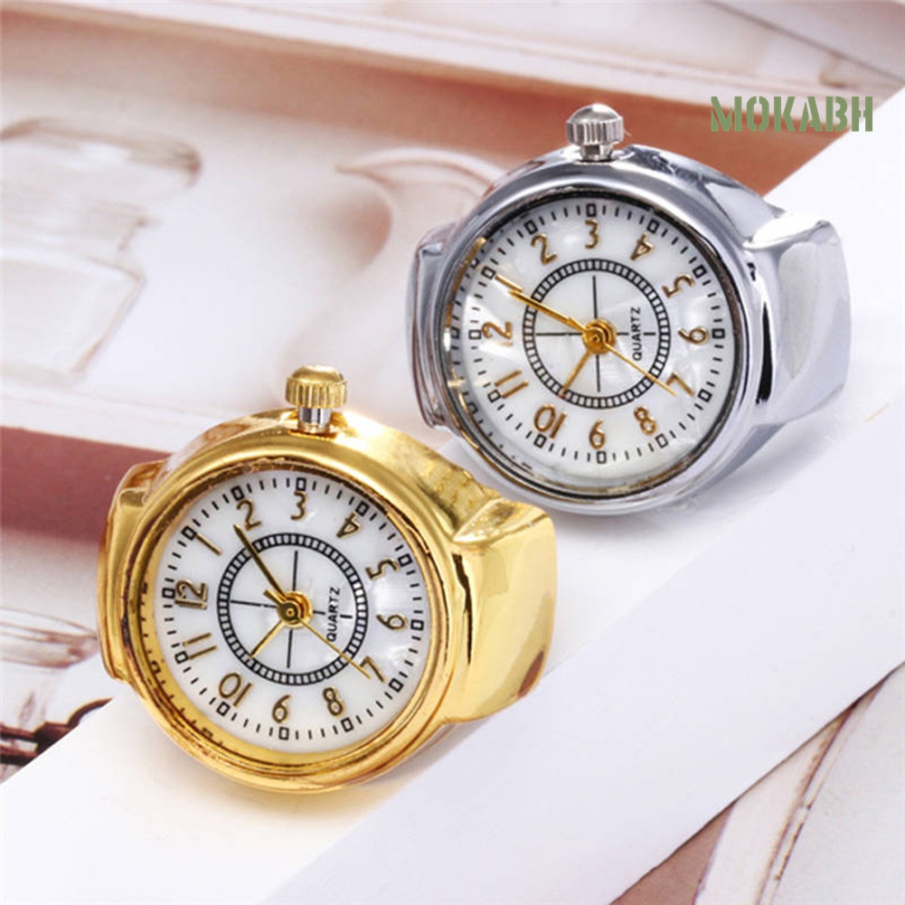 Nhẫn Đồng Hồ Đeo Tay Mặt Tròn Thời Trang Dành Cho Nam Và Nữ