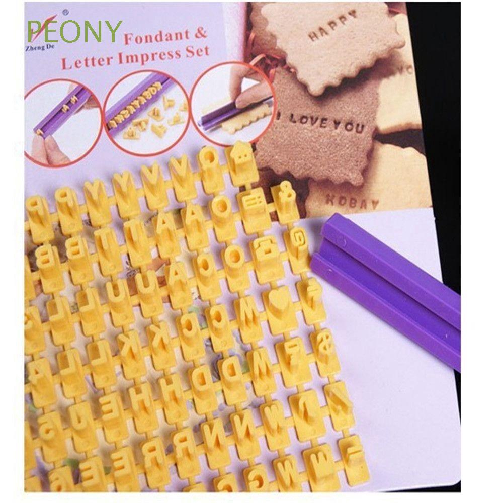 Bộ khuôn nhấn tạo hình chữ trang trí bánh quy tiện dụng