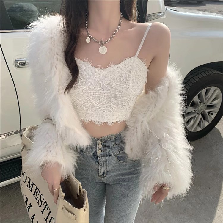 Áo Bra Nữ - Bra Ren 2 Dây Sẵn Mút Dáng Dài Siêu Xinh - Áo Ngực Nữ Siêu Quyến Rủ B379