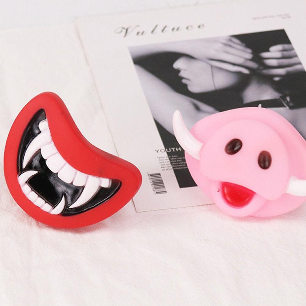 Elsworth Đồ Chơi Ngậm Cắn Phát Ra Âm Thanh Hình Môi Quỷ Độc Đáo Bền Bỉ Cho Cún Cưng