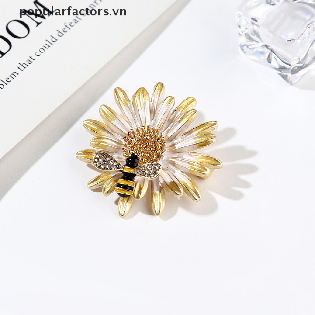 [Phổ Biến] Ghim Cài Áo Bằng Hợp Kim Họa Tiết Ong Hoa Cúc Hoạt Hình Đơn Giản Thời Trang Hàn Quốc [VN]
