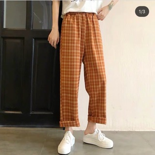 Quần sọc cam ullzang