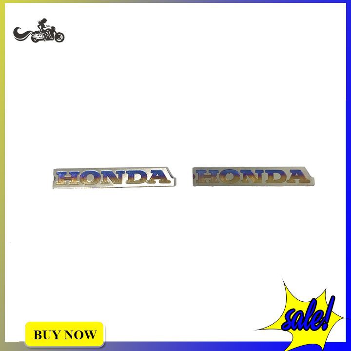 Cặp Tem Titanium chữ Honda trang trí tạo điểm nhấn cho xe máy