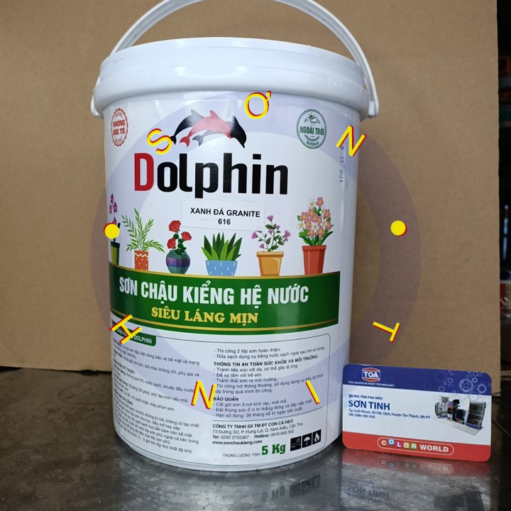 Sơn chậu cảnh , Chậu Kiểng Dolphin Hệ Nước Loại 5kg