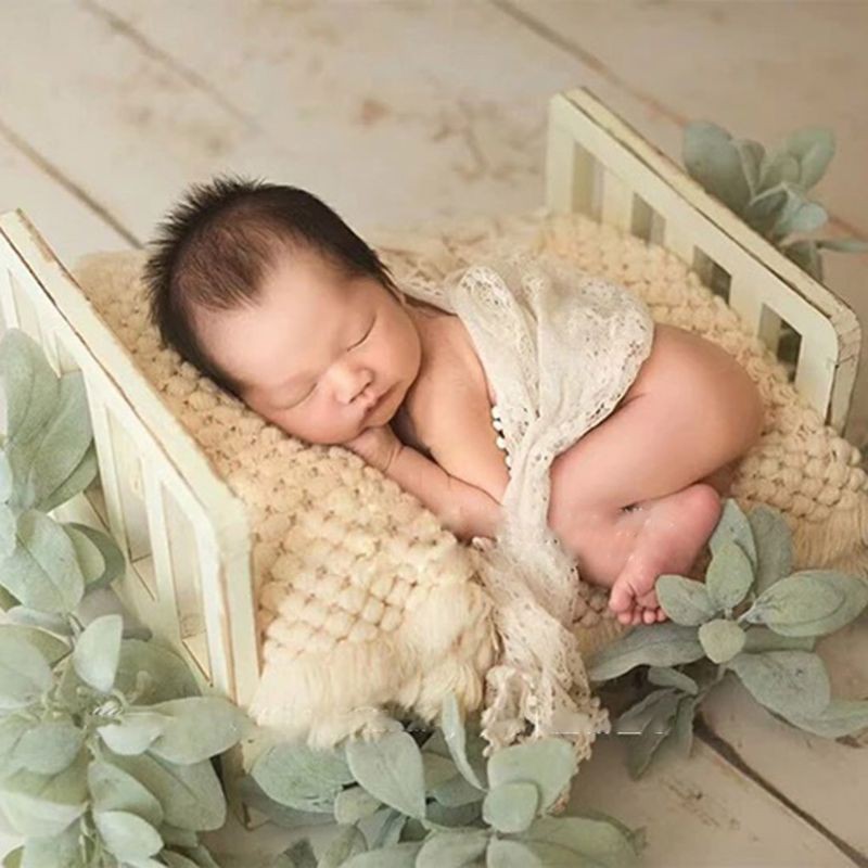 Chăn Cotton Dệt Kim Hỗ Trợ Chụp Ảnh Cho Bé
