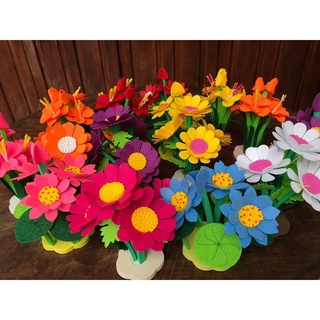 Bụi hoa, khóm hoa vải nỉ tháo lắp được