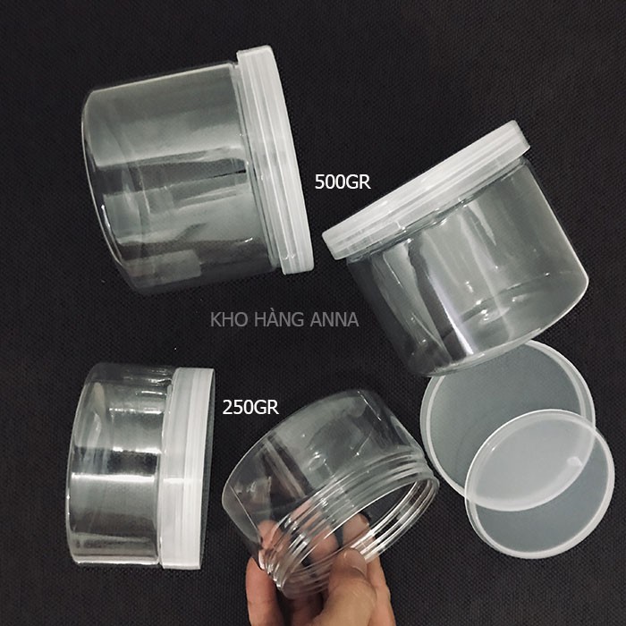 5 HỦ HẤP DẦU  200GR - 5 HỦ NHỰA TRONG SUỐT LỚN 200 GR - 5 HỦ NHỰA ĐỰNG KEM - 5 HỦ NHỰA - 5 HỦ KIẾNG